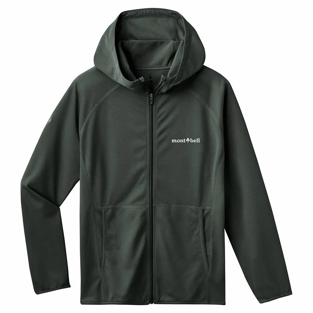 Montbell Kids 140 Hooded Jacket Black Full Zip Lightweight Youth 9-10 Years